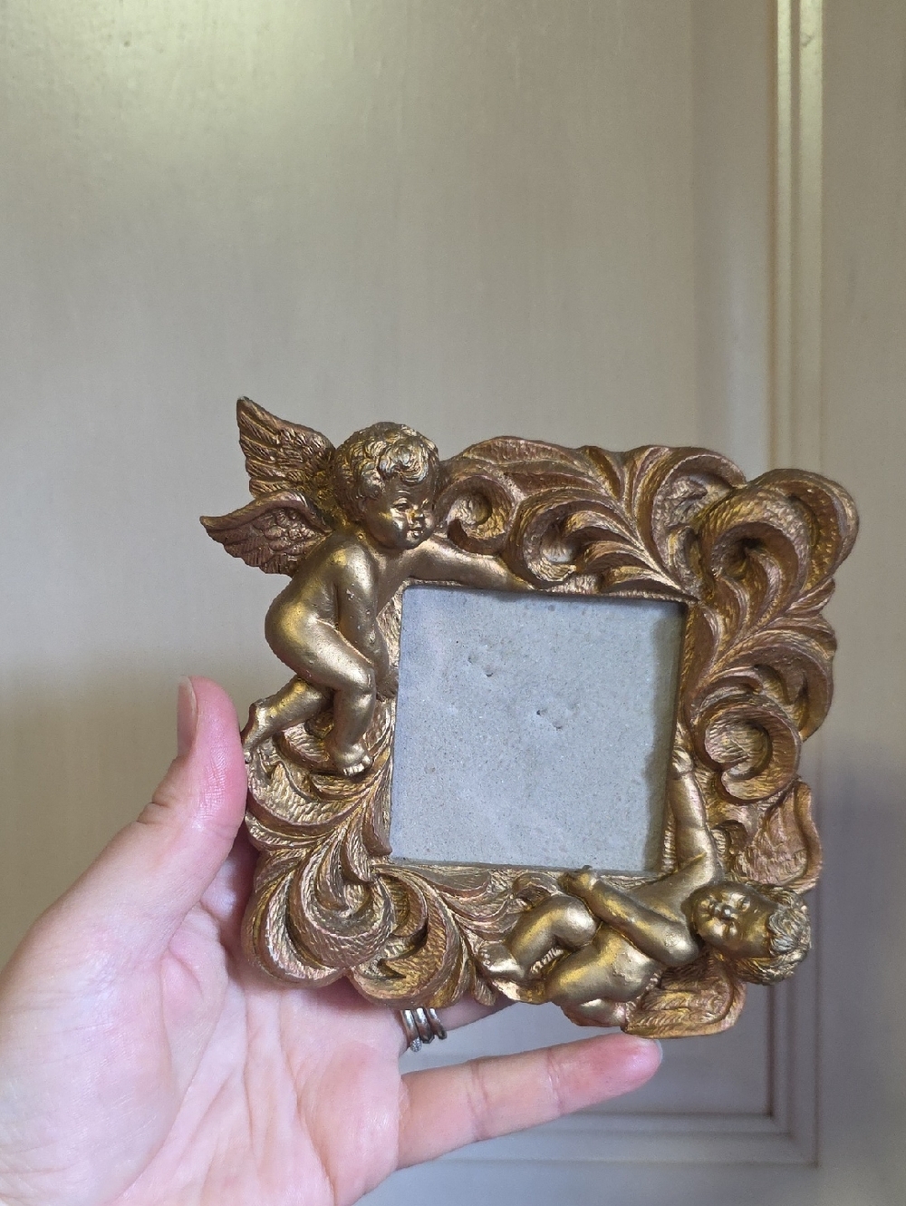 Ornate Gold Cherub Picture Frame - Unknown Brand
